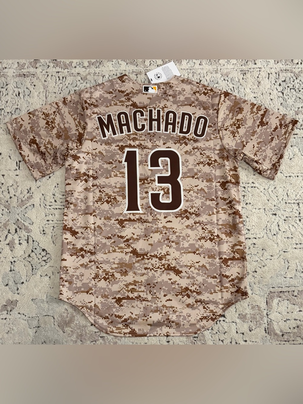 Nike Authentic San Diego Padres Manny Machado #13 Camo MLB Jersey Men’s Sz: M - Picture 3 of 9